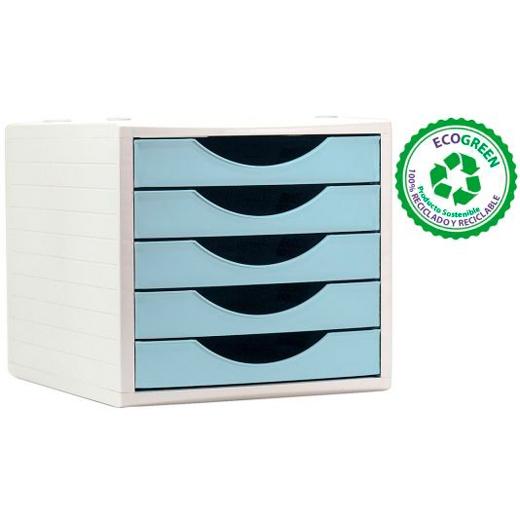 MODULO 5 CAJONES A.2000 AZUL PASTEL