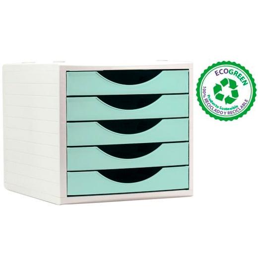 MODULO 5 CAJONES A.2000 VERDE PASTEL