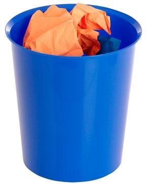 PAPELERA PLASTICO CERRADA A.2000 AZUL
