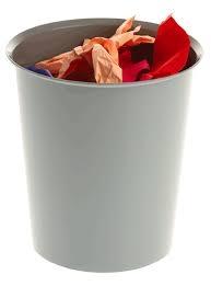 PAPELERA PLASTICO CERRADA A.2000 GRIS