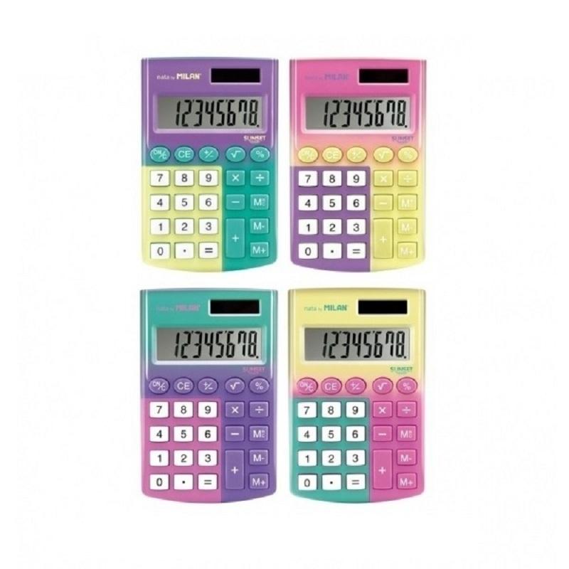 CALCULADORA POCKET SUNSET 8 DIGITOS MILAN