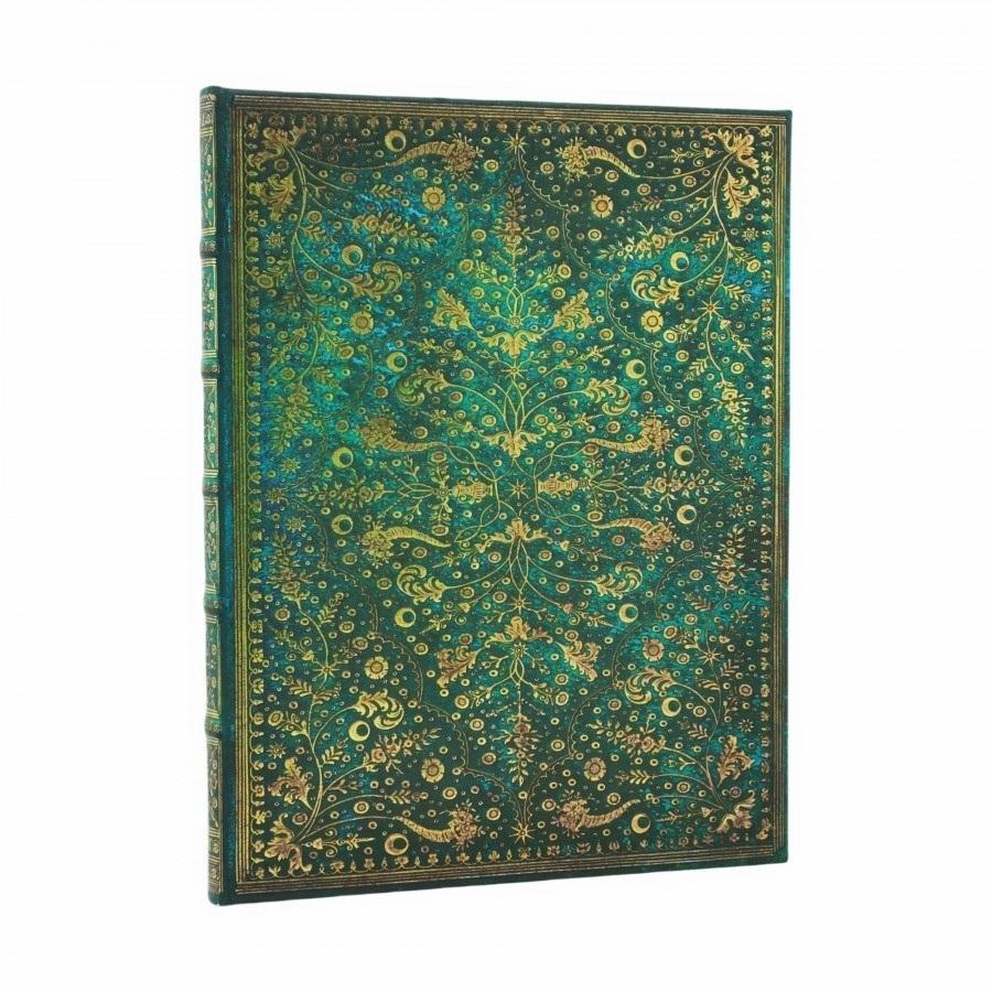 CUADERNO PAPERBLANKS FLOR ESMERALDA TAPA DURA 144H LISA  180X230MM