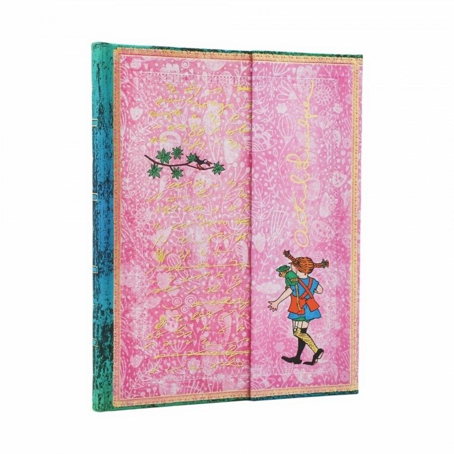 CUADERNO PAPERBLANKS PIPPI CALZASLARGAS TAPA DURA 144H RAYADA 180X230MM