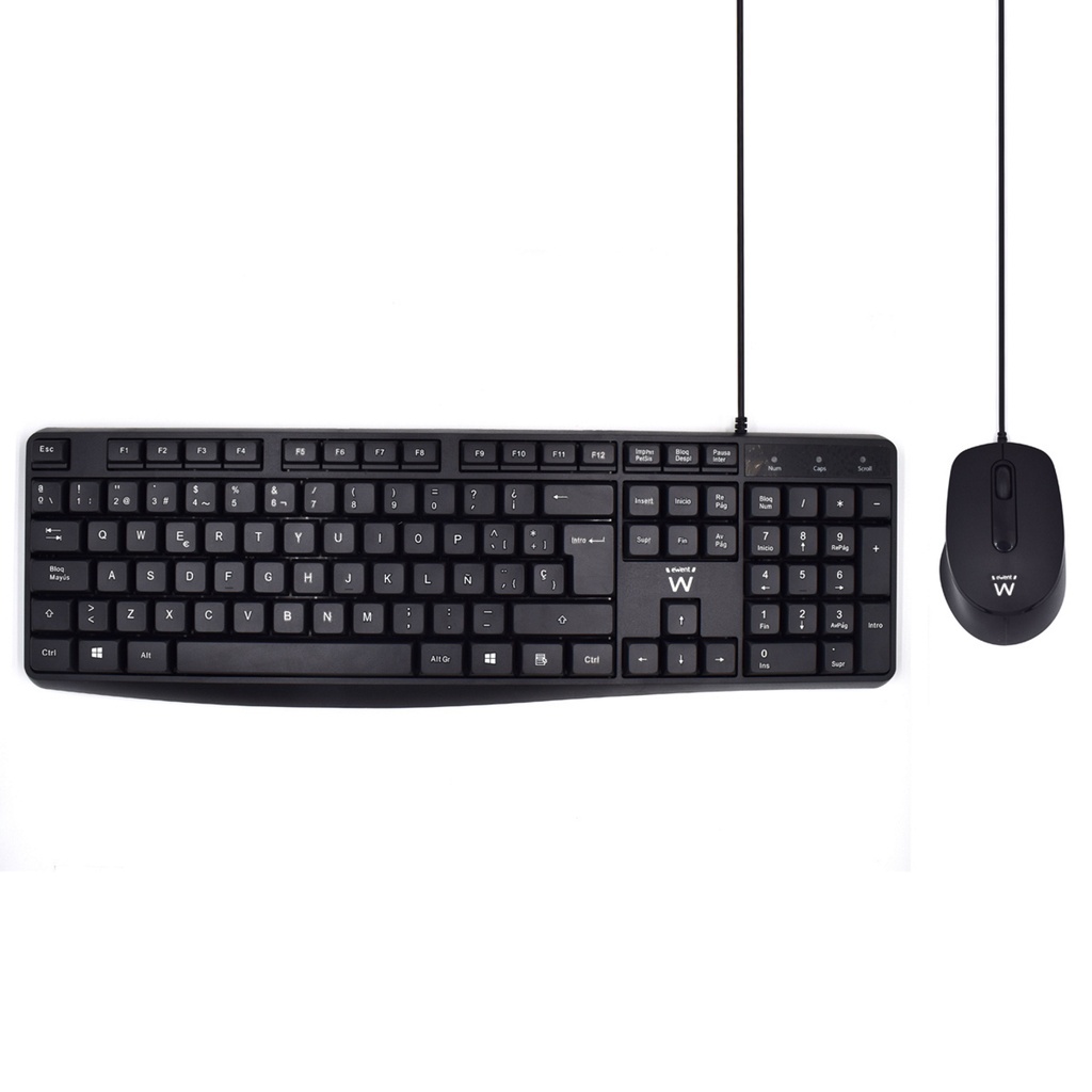 EWENT KIT TECLADO + RATÓN, SILENCIOSO, LAYOUT ESPAÑOL