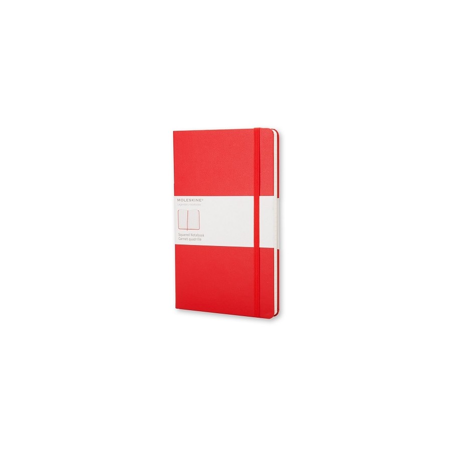 MOLESKINE CLASSIC LARGE HOJAS CUADRICULA ROJO