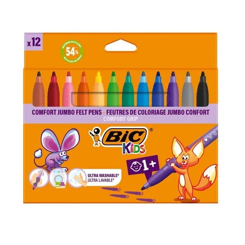 ROTULADORES BIC KIDS COMFORT JUMBO (PACK 12 UDS)