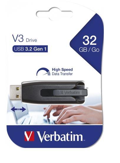 VERBATIM V3 USB DRIVE 3.0 SUPER SPEED, 32GB  (0,24 LPI INCLUIDO)
