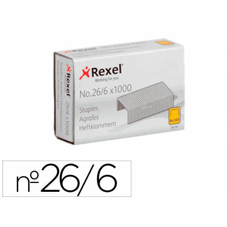 GRAPAS  REXEL 26/6 GALV.cj.1000