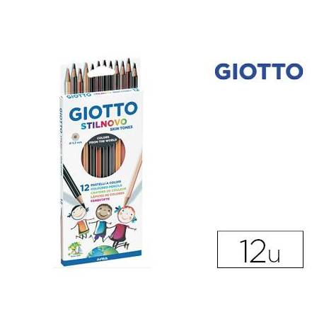 Lapices de colores giotto stilnovo skin tones caja de 12 colores surtidos