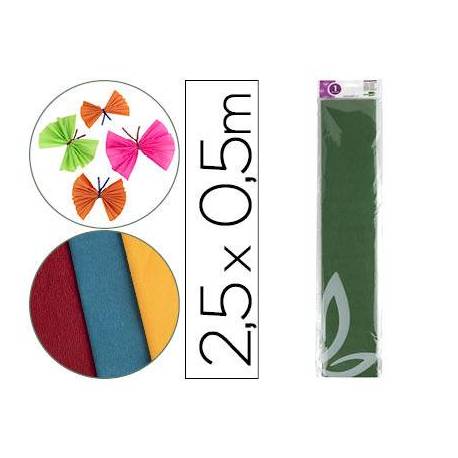 Papel crespon liderpapel 50 cm x 2.5m 34g/m2
