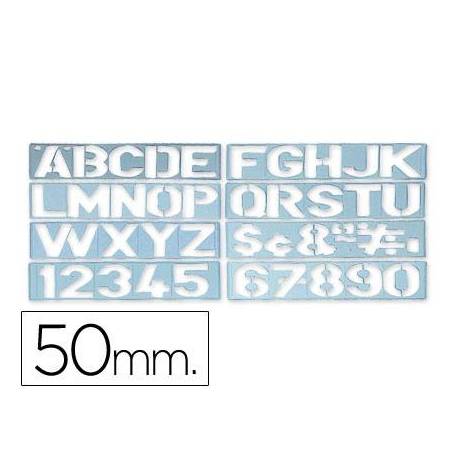 Plantilla liderpapel rotulacion 1700 letras y numeros 50 mm