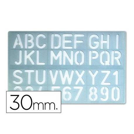 Plantilla liderpapel rotulacion 1600 letras y numeros 30 mm