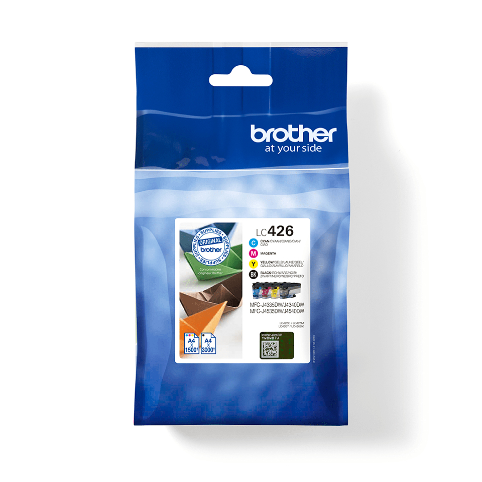 Brother LC426 Pack de 4 Cartuchos de Tinta Originales