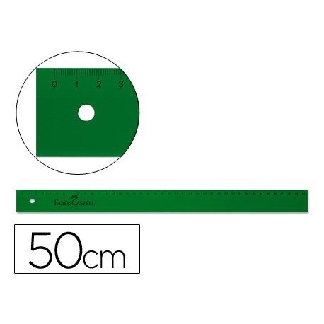 REGLA FABER CASTELL VERDE 50CM