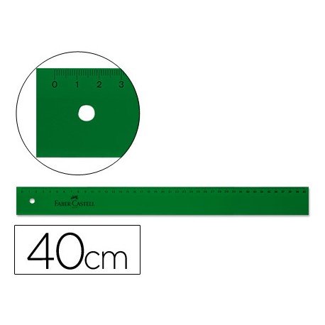 REGLA FABER CASTELL VERDE 40CM