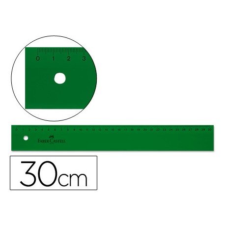 REGLA FABER CASTELL VERDE 30CM