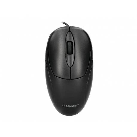 Raton q-connect optico 800 dpi usb 1,5 ghz negro con cable