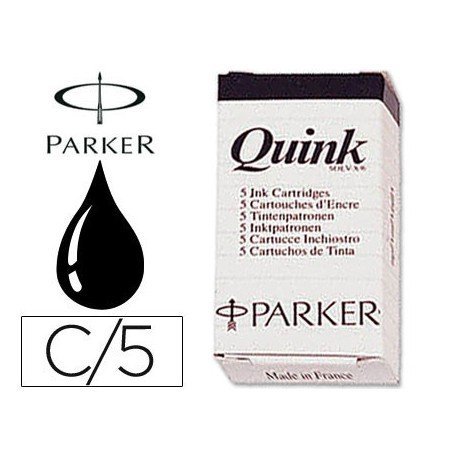 TINTA ESTILOGRAFICA PARKER NEGRO PERMANENTE