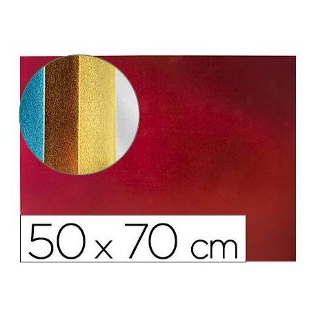 GOMA EVA METALIZADA ROJO 50x70CM LIDERPAPEL