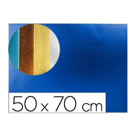 GOMA EVA METALIZADA AZUL 50x70CM LIDERPAPEL