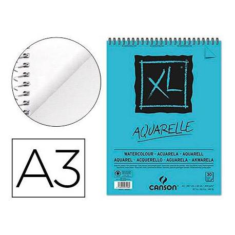 Bloc con espiral Canson XL Aquarelle A3