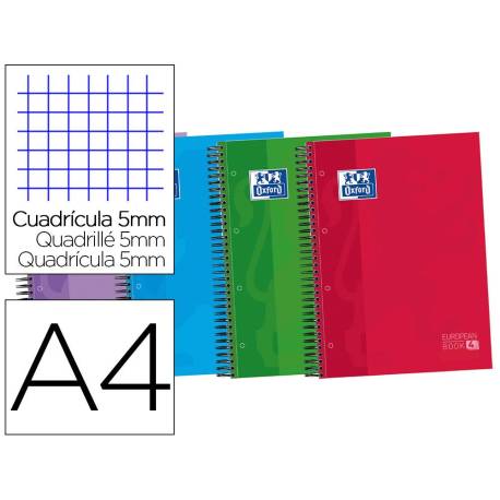 BLOC OXF. EU.BOOK 4 A4 120h CD.5 COL.(4