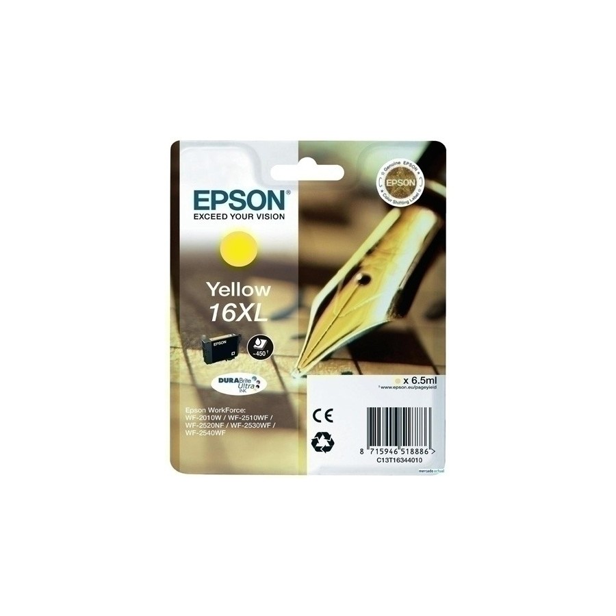 CART.IJ.EPSON T163440 Nº16XL AMARILLO