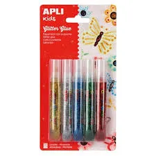 Cola Glitter Glue Apli Lápiz Metal